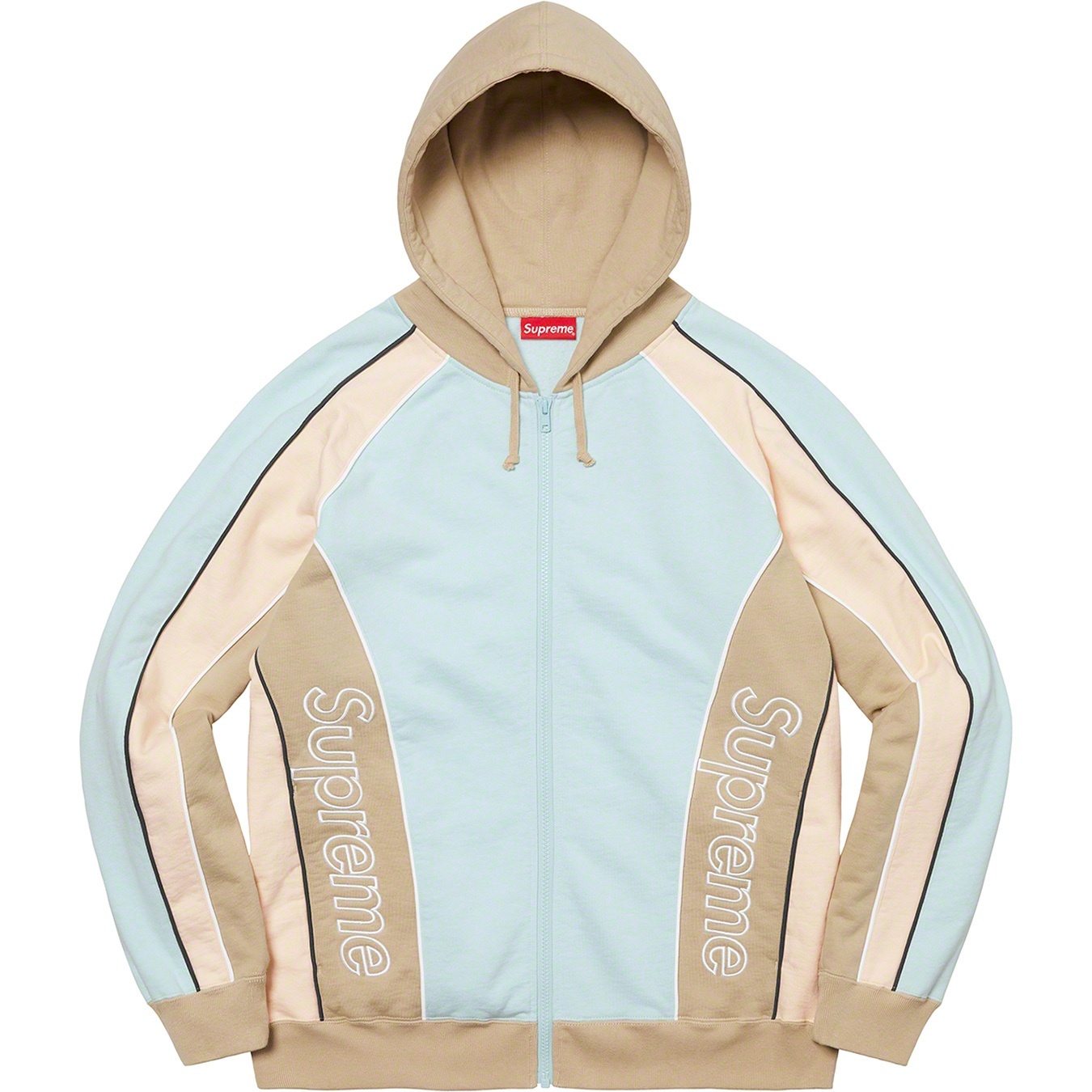 Track Paneled Zip Up Hooded Sweatshirt view 6